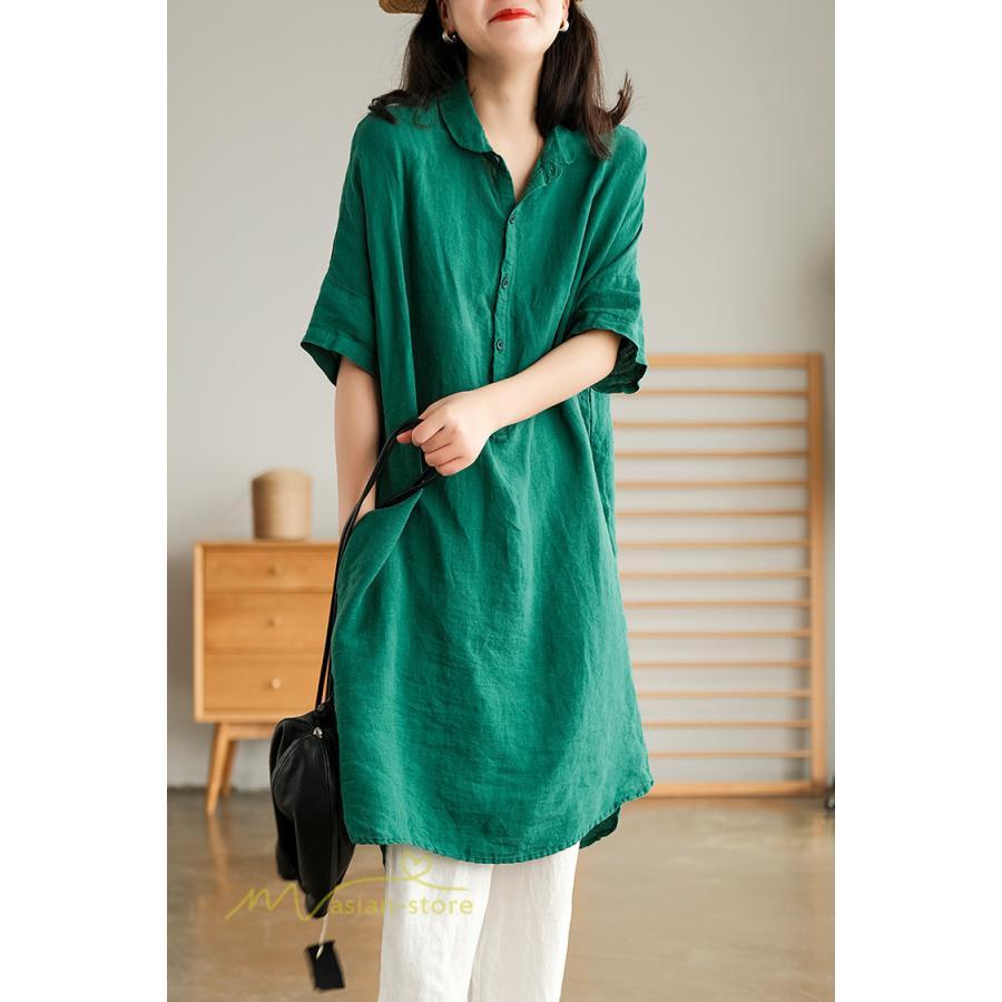 送料無料SALE | ワンピース レディース 夏 カットソー シャツワンピース スカート 麻 綿 大きいサイズ サマー Tシャツ 可愛い 30代 40代 20代 体型カバー ゆったり 送料無料