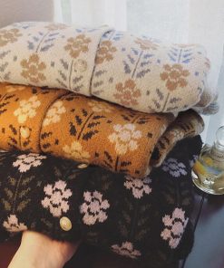 ニット・セーター | 花柄 ジャガードカーディガンレディース