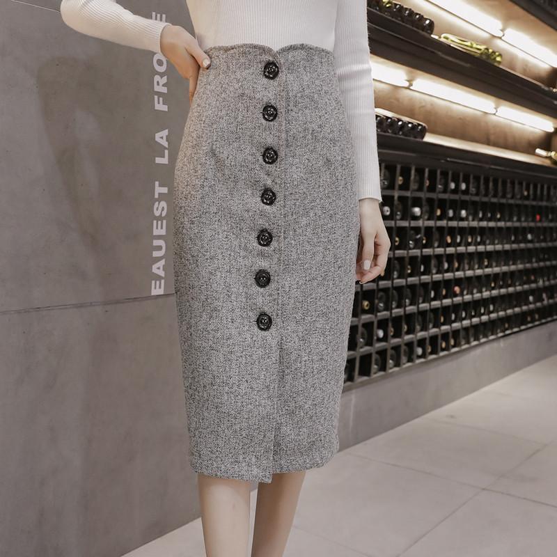 在庫ある | 短納期巻きスカート タイトスカート ハイウエスト 膝下丈スカート ビジネススカート フォーマルオフィス ラシャスカート エレガント OL 通勤 着痩せ フェミニン