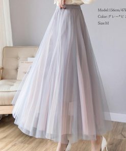 ロングスカート | チュールスカート ロング ふんわり 夏