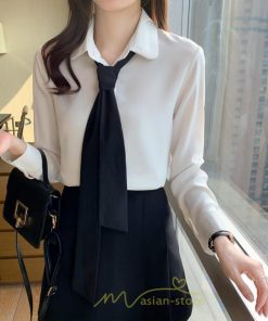 シャツ・ブラウス | シャツ ブラウス 秋冬 レディース 蝶結び きれいめ フォーマル 春 長袖 オフィス 通勤 OL シフォン リクルート エレガント お仕事 オシャレ 就活 面接 上品