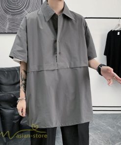 Tシャツ | シャツ ポロシャツ メンズ 夏新作 プルオーバー 無地 半袖 ゆったり トップス ポロ 薄手 大きいサイズ 日常感 体型カバー サマー着痩せ 2XL