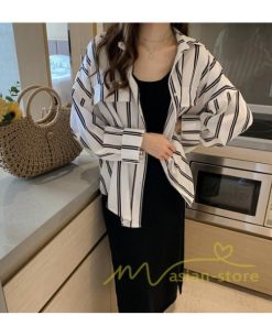 在庫ある | 短納期シャツレディースブラウス ビジネスカジュアルゆったりシャツトップス フォーマルシャツ オフィスブラウス ストライプ 薄手 通学通勤 春夏衣装 着痩せ