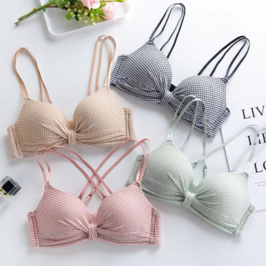 キャミソール | チェック柄 ブラジャー ショーツセット