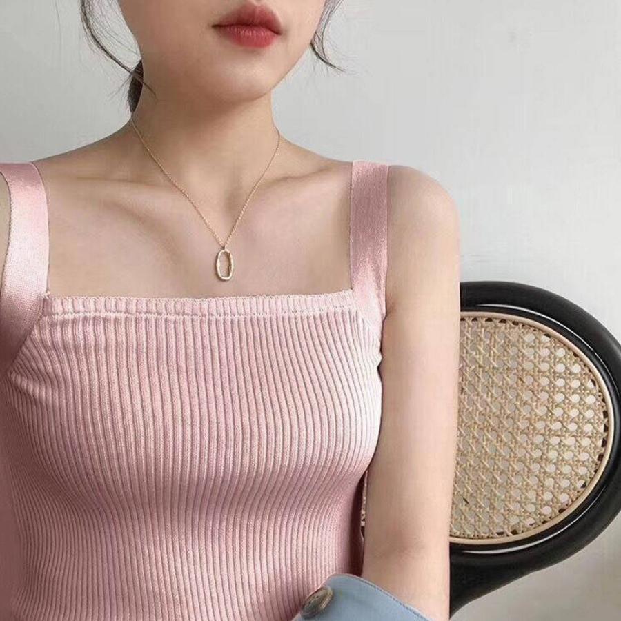 Tシャツ・カットソー | リブニット タンクトップ スクエアネック