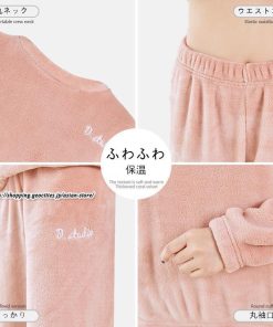 パジャマ ルームウェア | パジャマ ルームウェア レディース 秋冬 モコモコ 長袖パジャマ フランネル ルームウェア 暖かい 上下セット 厚手部屋着 可愛い ホームウェア 寝巻き 室内