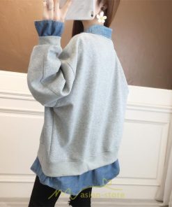パーカー | トレーナー レディース 秋冬 コーデ 重ね着 切り替え カジュアル 着痩せ スウェット 可愛い 20代30代40代50代 カジュアル お出かけ オーバーサイズ