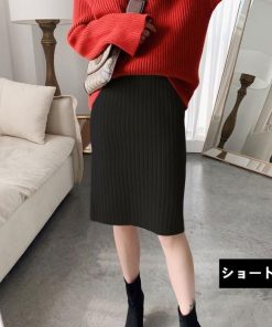 スカート | ニットタイトリブニット セクシー スリット レディース オフィス 膝丈 ミモレ丈 ロングストレッチ 柔らか シルエット 秋冬 大人