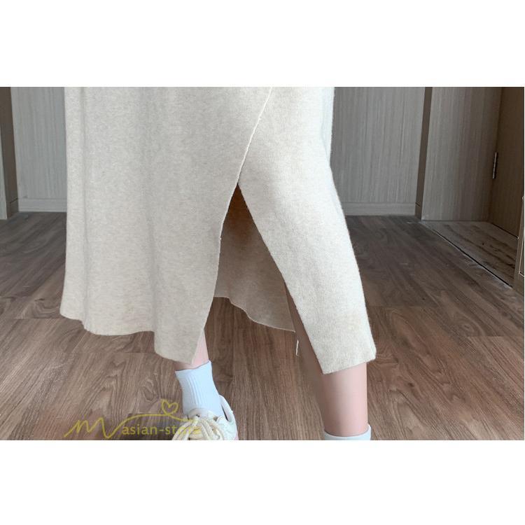 スカート | レディース マタニティウェア ロング丈 秋 冬 2022新作 妊婦服 裾口スリット 体型カバー ママ 産前 産後 ウエスト調整 マタニティきれいめ