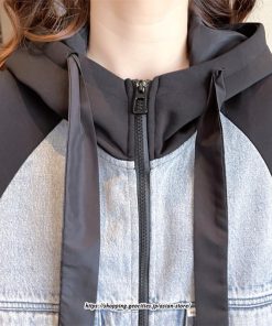 コート・ジャケット | フード付きデニムジャケット デニムジャケット レディース フード付き デニム ジャケット 送料無料 切り替え おしゃれ カジュアル 2022 細身 着痩せ 秋 冬 通勤