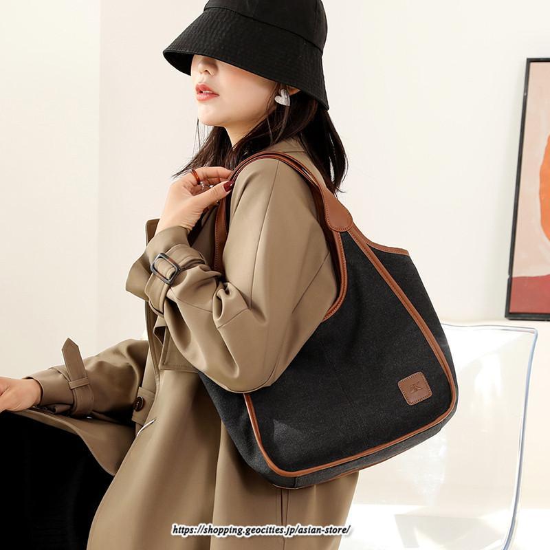 女性用バッグ | トートバッグ レディース 軽い キャンバス 帆布 肩掛け おしゃれ 大容量 軽量 通勤 通学 お出かけ カジュアル 9色展開 キレイめ 大学生