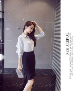 スカート | タイトマーメイドハイウエスト セクシーヒップアップ 膝丈無地 黒 オフィス 30代40代 50代 フォーマル