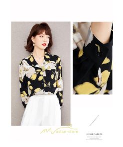 シャツ・ブラウス | ブラウス シャツ レディース 長袖 花柄 フォーマル オフィス シフォン きれいめ 春夏秋 トップス おしゃれ 着痩せ 送料無料 おしゃれ 可愛い レトロ風 SNS映え