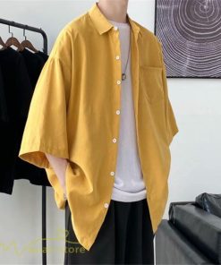 シャツ | 半袖 着痩せ 日常 おしゃれ カジュアル 韓国風 無地 新作 2021 夏コーデ ライトアウター ポケット 通勤通学 トップス ワイドゆったり 人気 上品