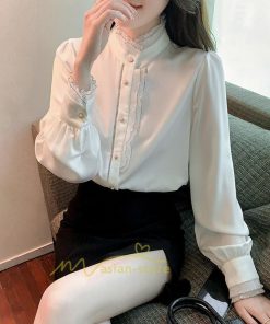 シャツ・ブラウス | ブラウス レディース きれいめ 40代 春秋新作 オシャレブラウス 白ネックシャツ 立ち襟 20代30代 通勤通学 カジュアル 夏物 お出かけ フォーマル 着痩せ 上品