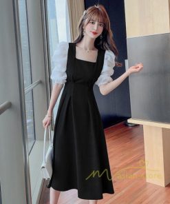 ミディアム | ワンピース レディース きれいめ フォーマルワンピース 結婚式 ドレス 二次会 膝丈ワンピース 40代 カジュアル ナチュラル お出かけ レトロ風 韓国ファッション