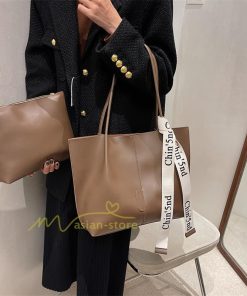 女性用バッグ | トートバッグ レディース A4 大容量 手提げ 鞄 おしゃれ PUレザー 通勤通学 無地 シンプル オフィス 上品 20代30代40代 お出かけ ビジネスバッグ ポーチ付き