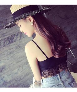 インナー | 即日発送 チューブトップ レディース キャミソール ベアトップ カップ付き 総レース セクシー ホワイトインナー パーティードレスブラック