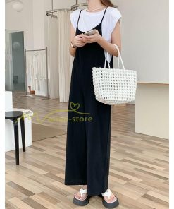 オーバーオール サロペット | サロペット オーバーオール オールインワン ワイドパンツ レディース 無地 キャミ ガウチョ 20代30代40代 着痩せ 可愛い 送料無料 ワイドサロペット