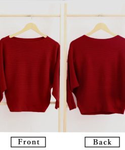 ニット・セーター | ニットトップス ボートネック長袖