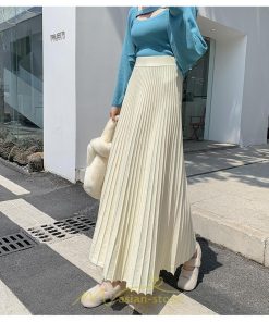 スカート | プリーツ ロング丈 ボトムス レディース ニットニット あったか 20代 30代 40代 秋 冬 韓国風 デート こなれ感 新作 秋冬物 お呼ばれ