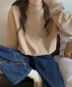 パーカー | 長袖トレーナー レディース トップス 無地 可愛い トレーナー 新作 長袖 スウェット モックネック ハイネック 秋冬 お出かけ コーデ カジュアル ゆったり