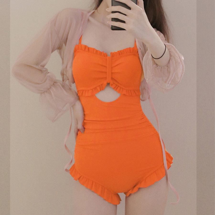 ビキニ | 韓国風ワンピース水着体型カバー大人可愛い