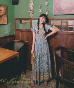 マキシ | 夏ワンピース ロングワンピース フレアワンピース 半袖 サマーワンピース 着痩せ レトロ 民族風 30代40代 旅行着 可愛い ゆったり ワンピース 20代 ビーチ