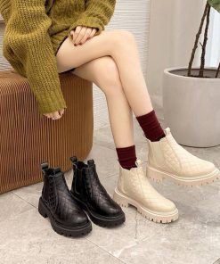 ショートブーツ | 韓国 サイドゴアブーツ ショート 暖かい