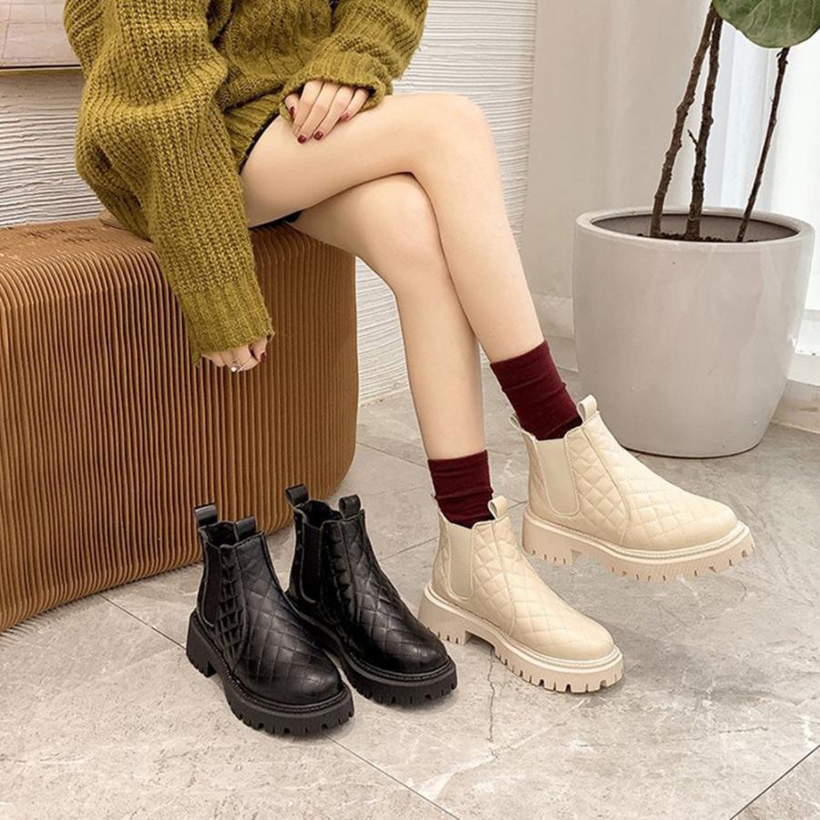 ショートブーツ | 韓国 サイドゴアブーツ ショート 暖かい