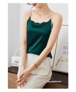 キャミソール タンクトップ | キャミソール サテン インナー レディース 重ね着 キャミ サテン生地 下着 肌着 ノースリーブ 光沢感のあるキャミソール 秋 滑らかな手触り 夏 トップス 春