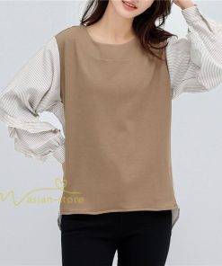 シャツ・ブラウス | Tシャツ レディース トップス 長袖 秋コーデ 切り替え パフスリーブ カットソー ブラウス ゆったり 可愛い カジュアル オフィス 20代30代40代 シンプル 春夏秋