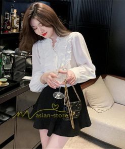 シャツ・ブラウス | ブラウス レディース 長袖 フォーマル 白 オフィス 無地 シャツ ビジネス フリル おしゃれ 入学式 卒業式 上品 お出かけ 面接 カジュアル 20代30代40代 きれいめ