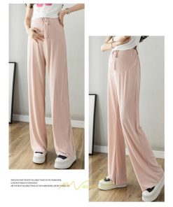 パンツ レギンス | 夏マタニティパンツ ワイドパンツ 涼感 ひんやり ウエストゴム 産前産後 妊婦 妊娠 無地 お腹包む 柔らか 夏パンツ 落ち感 マタニティ ママ ゆったり
