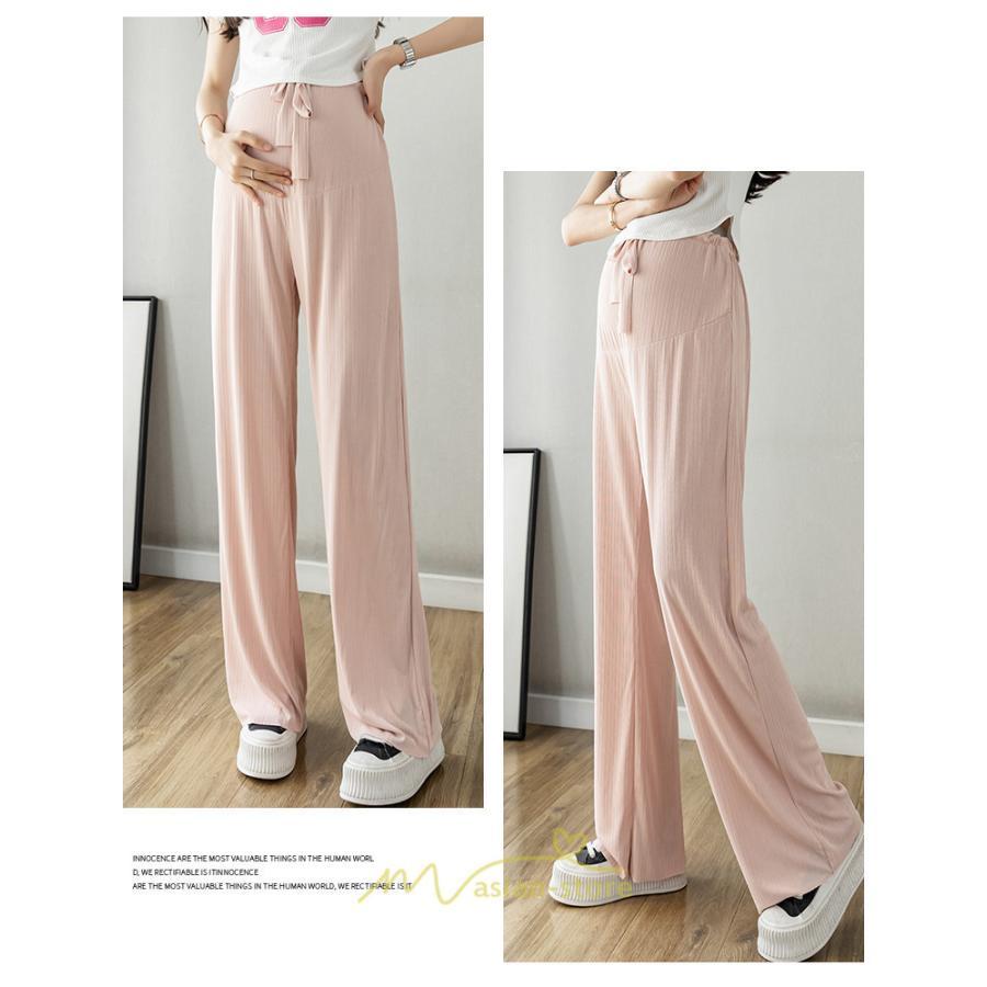 パンツ レギンス | 夏マタニティパンツ ワイドパンツ 涼感 ひんやり ウエストゴム 産前産後 妊婦 妊娠 無地 お腹包む 柔らか 夏パンツ 落ち感 マタニティ ママ ゆったり