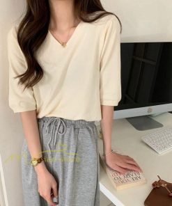 tシャツ・カットソー | Tシャツ レディース 半袖 トップス カジュアル Tシャツ 大きい ゆるTシャツ ゆるカットソー Vネック 20代30代40代50代 上品 上品 お出かけ 通勤通学 着回し