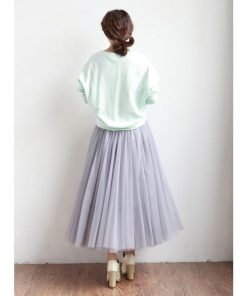 スカート | ロングチュールハイウエストフレアレディース 無地 きれいめ ウエストゴム 通勤通学 可愛い S M L 上品 着痩せ