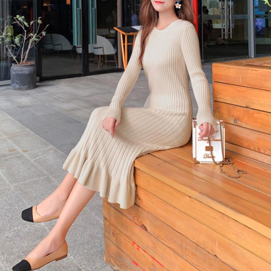 ワンピース | ニットマーメイドフリルワンピ