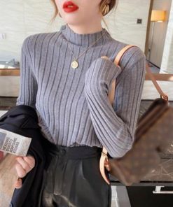 ニット・セーター | リブニットトップス プチハイネック