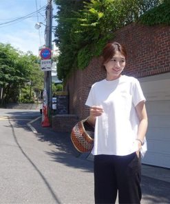 ｔシャツ・カットソー | Tシャツ レディース トップス 夏 半袖 可愛い 無地 切り替え 後ろプリーツ 黒 プルオーバー 体型カバー シンプル OL 大人 夏服 サマー