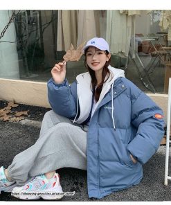 ダウンジャケット コート | フェイクレイヤードダウンジャケット 重ね着風ジャケット 中綿ジャケット アウター ダウン 防風 防寒 フード付き 秋冬コート ジップアップ レディース