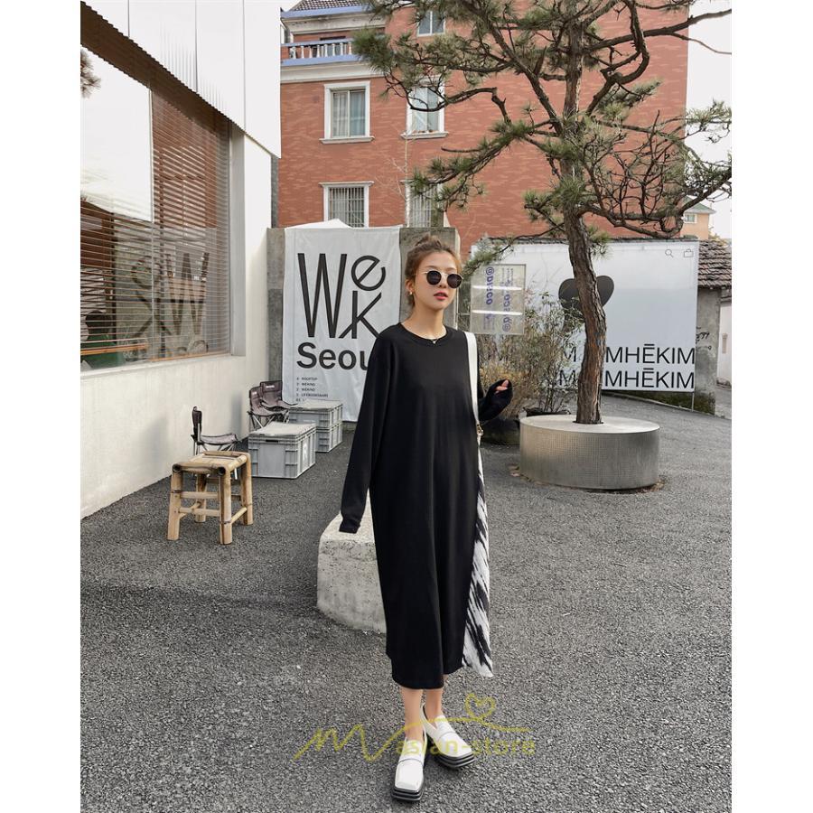 マキシ | ドッキングワンピース 秋 レディース 長袖ワンピース ロングワンピース 切り替えワンピース フェイク レイヤード風 お呼ばれワンピース ゆったり 大きいサイズ