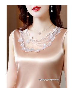 キャミソール タンクトップ | タンクトップ レディース 秋 秋服 レイヤード インナー ノースリーブ 重ね着 ベーシック 夏物 夏秋物 しわにくい とろっと滑らかな肌触りの落ち感素材 春服