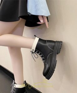 ショートブーツ | レディース 歩きやすい 編み上げブーツ ワークブーツ  編み上げ 痛くない ラウンドトゥ 美脚 厚底 通勤 通学 お出かけ カジュアル 旅行