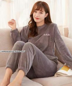 パジャマ ルームウェア | パジャマ ルームウェア レディース 秋冬 モコモコ 長袖パジャマ フランネル ルームウェア 暖かい 上下セット 厚手部屋着 可愛い ホームウェア 寝巻き 室内