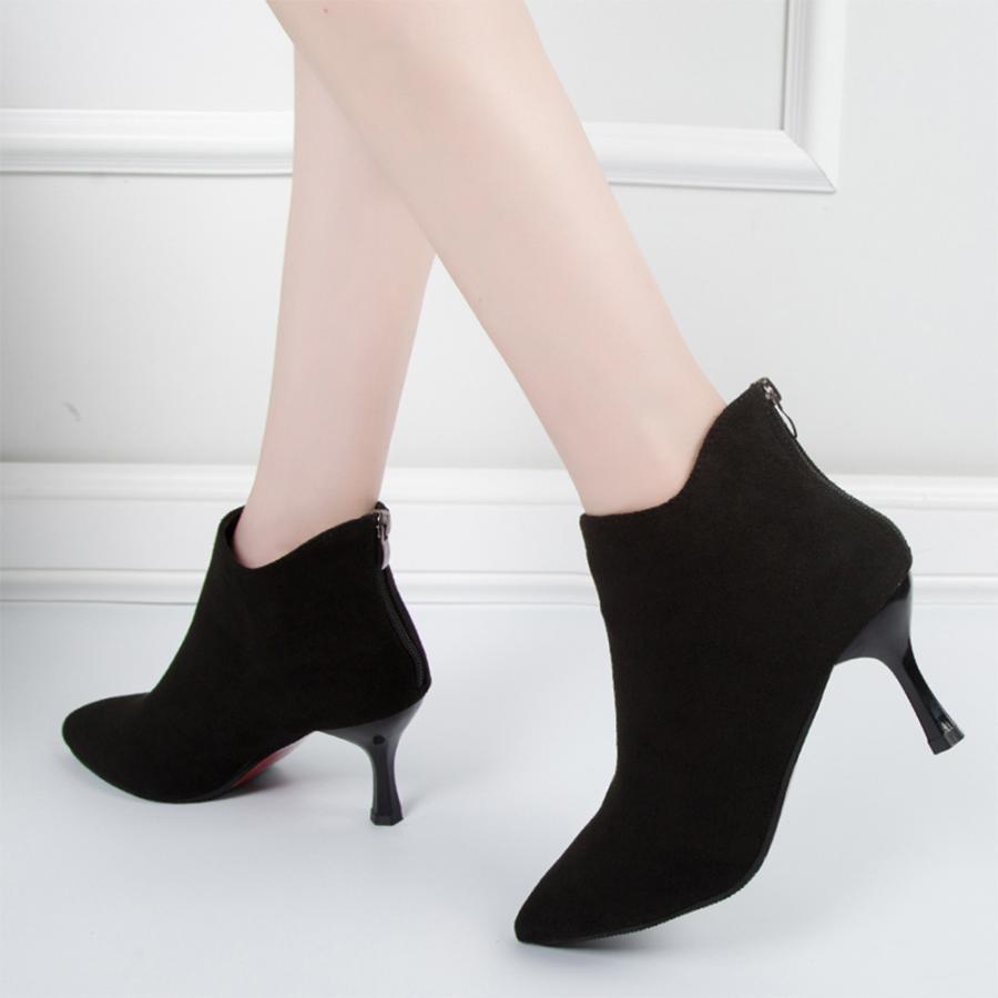ショートブーツ | レディース 美脚 靴 ブーツ シューズ 通勤 韓国 ハイヒール OL