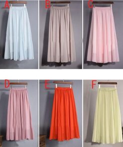 スカート | 夏ロング無地 フレア大人 ウエストゴム 涼しい レディース 夏服 揺れる 女っぽい 20代30代 可愛い ゆったり 40代50代 60代 ダンス