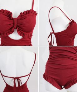 ビキニ | 韓国風ワンピース水着体型カバー大人可愛い