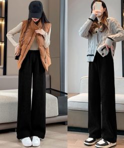 ワイドパンツ | レディース韓国ニットパンツ