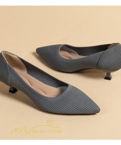 パンプス | ニット26.5cm 大きいサイズレディース 靴 9カラー リブニット 無地 柔らか 歩きやすい スリッポン 履きやすい 痛くない 走れる